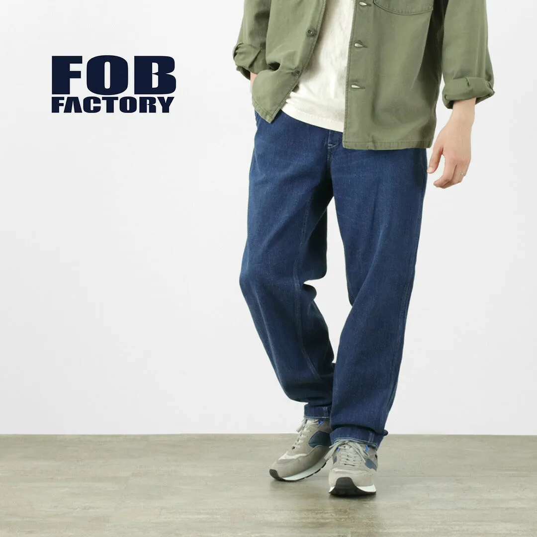 【30％OFF】FOB FACTORY（FOBファクトリー） F0511 WW2 デニム デッキパンツ ユーズド加工 / メンズ / 経年変化 / テーパード / セルヴィッチ / 日本製 / WW2 DENIM DECK PANTS【セール】