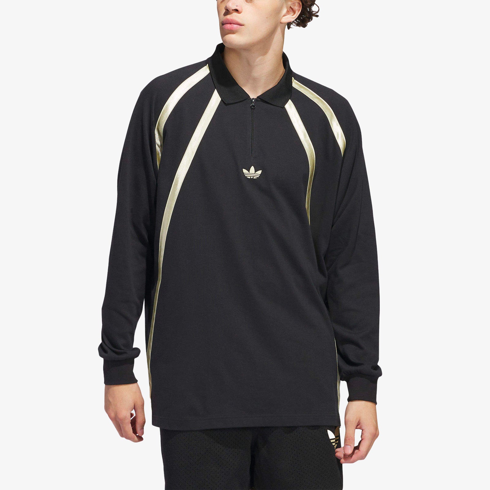 Adidas Original Cotton Rugby Polo - Black