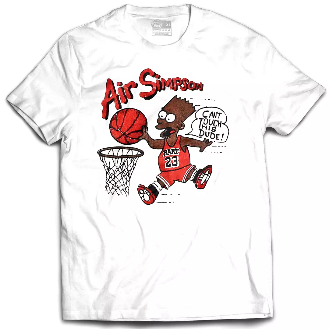 Air Bart Bulls Vintage Mint White Tee