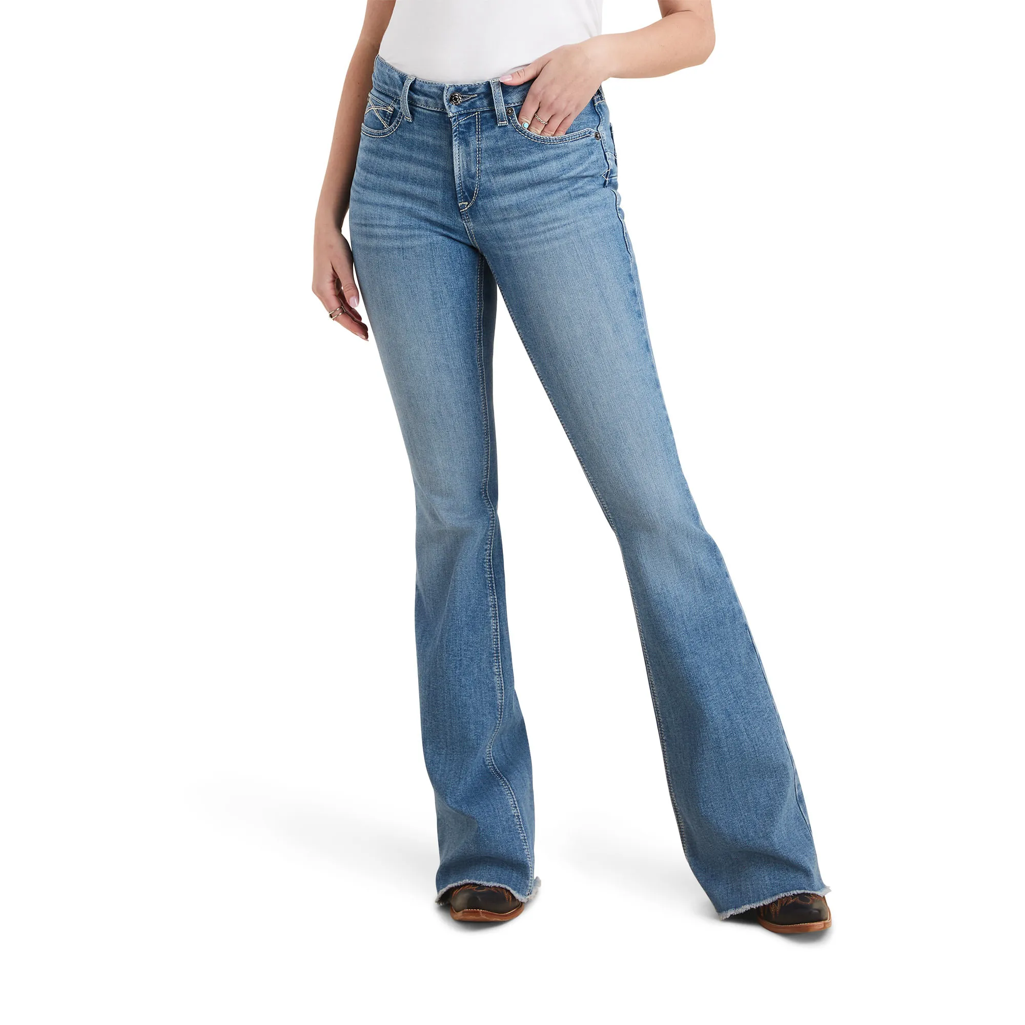 Ariat Womens R.E.A.L. High Rise Annie Flare Jeans