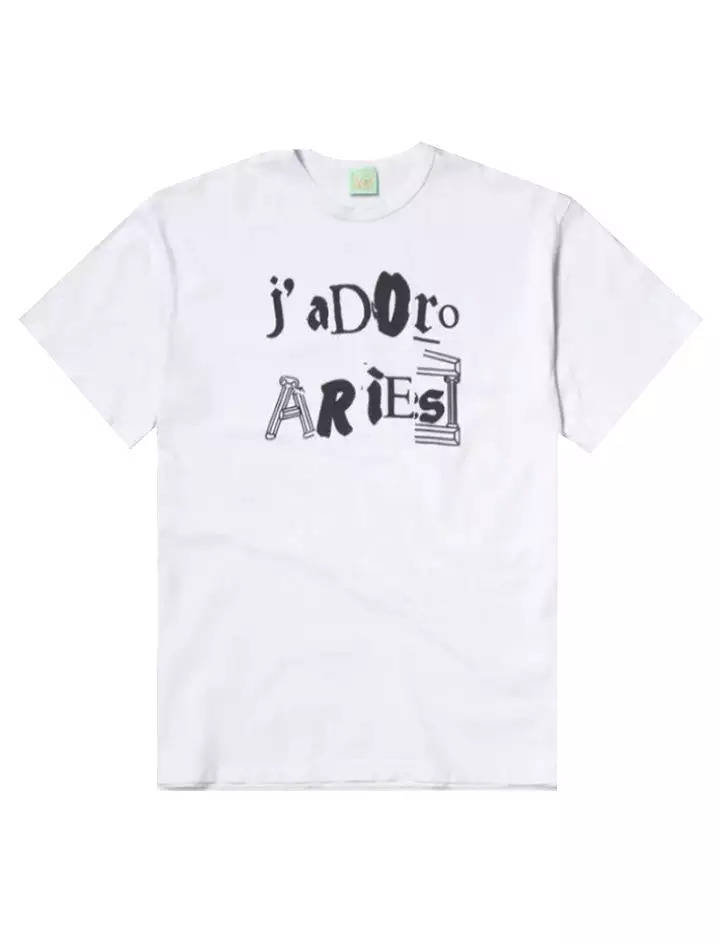 Aries Womens J'Adoro Aries Ransom SS Tee White