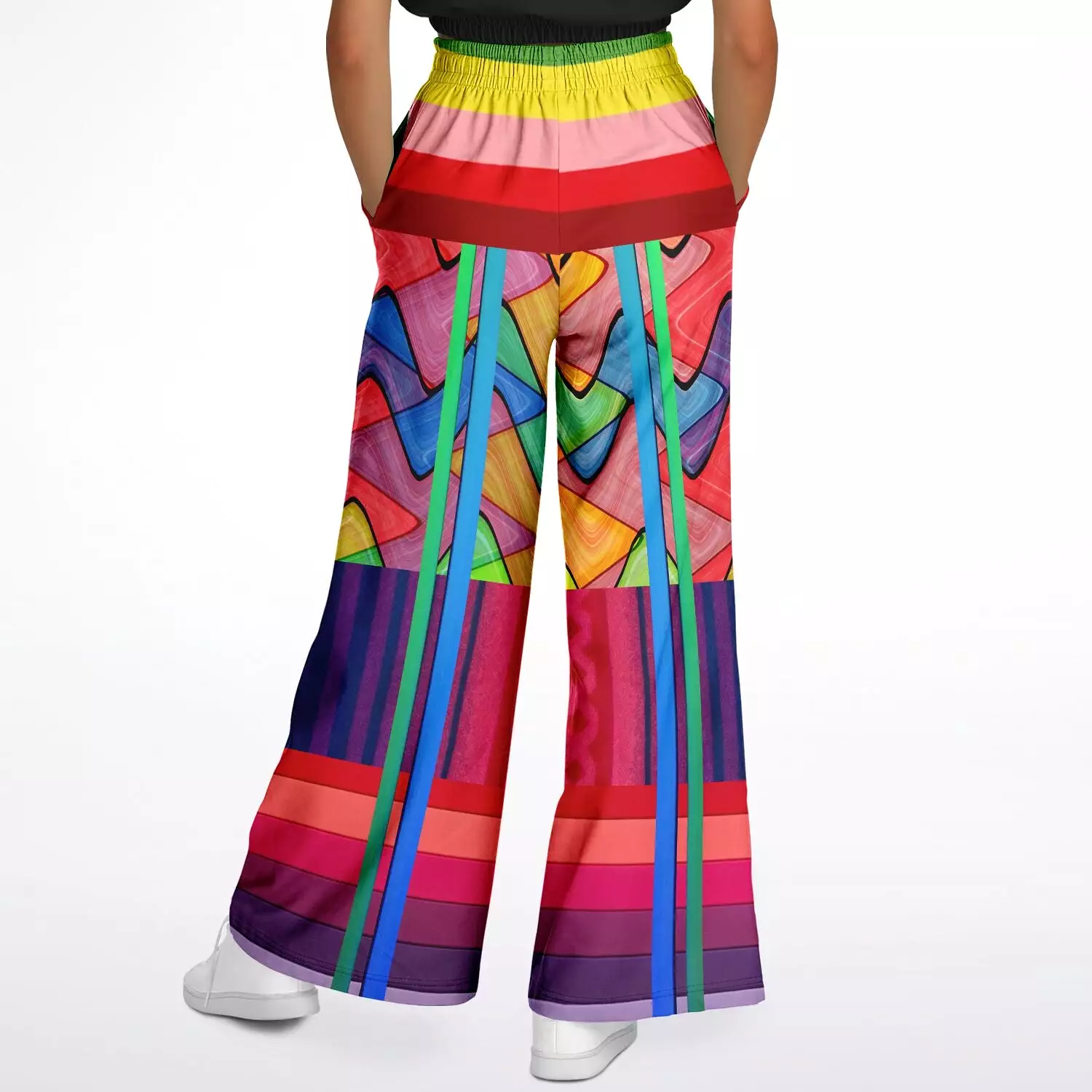 Atomic Rainbow Eco-Poly Stretchy Phat Bellbottoms