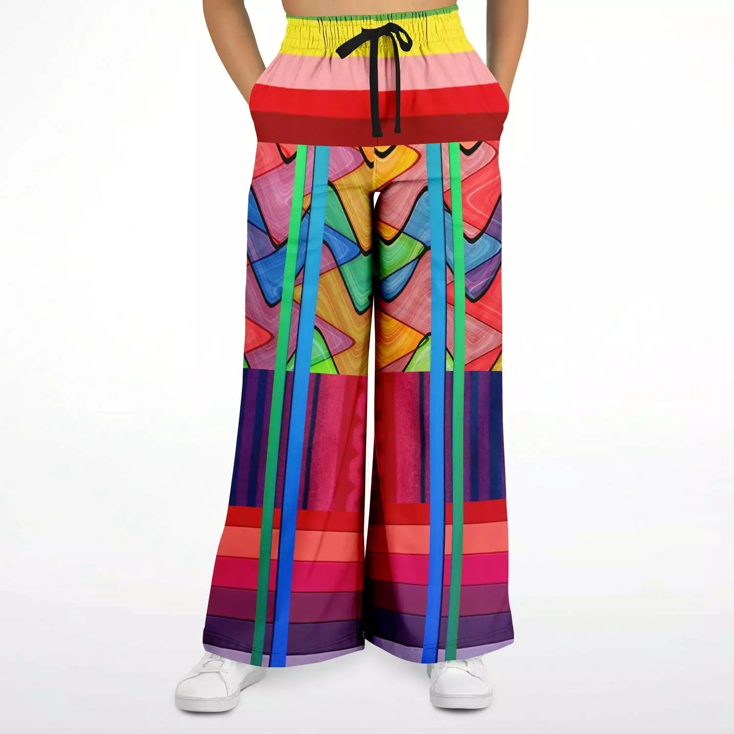 Atomic Rainbow Eco-Poly Stretchy Phat Bellbottoms