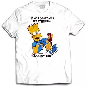 Bart Simpson Attitude Vintage Mint White Tee