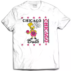 Bart Simpson Chicago Bulls Vintage Mint White Tee