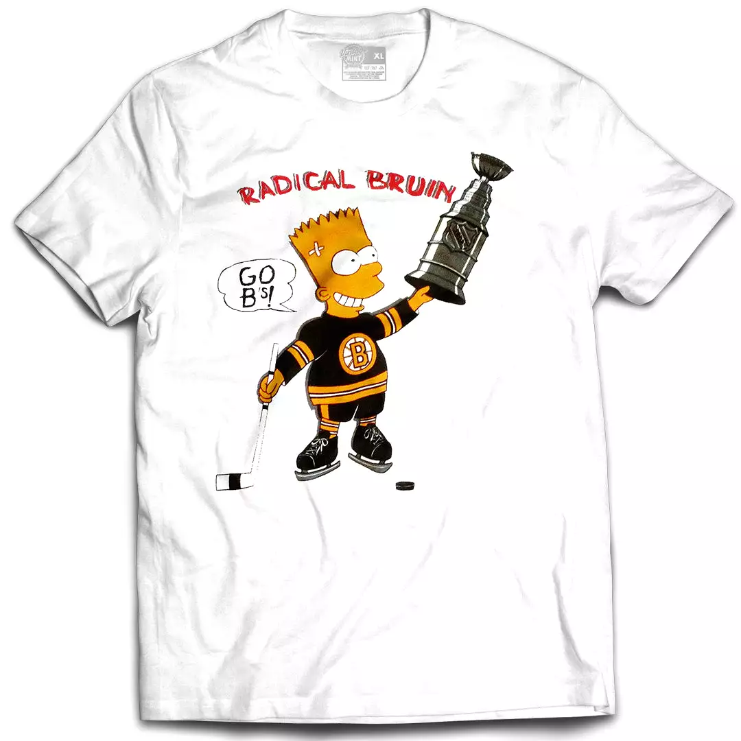 Bart Simpson Radical Bruin Vintage Mint White Tee