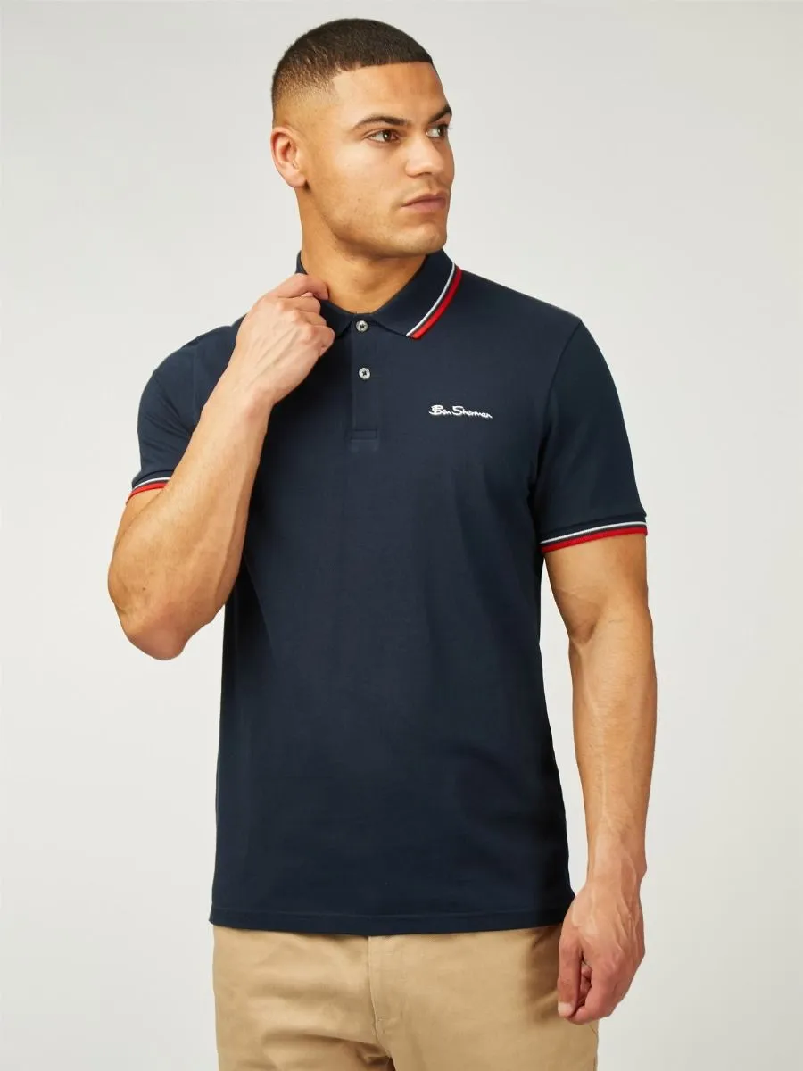 Ben Sherman Signature Pique Polo Shirt Dark Navy