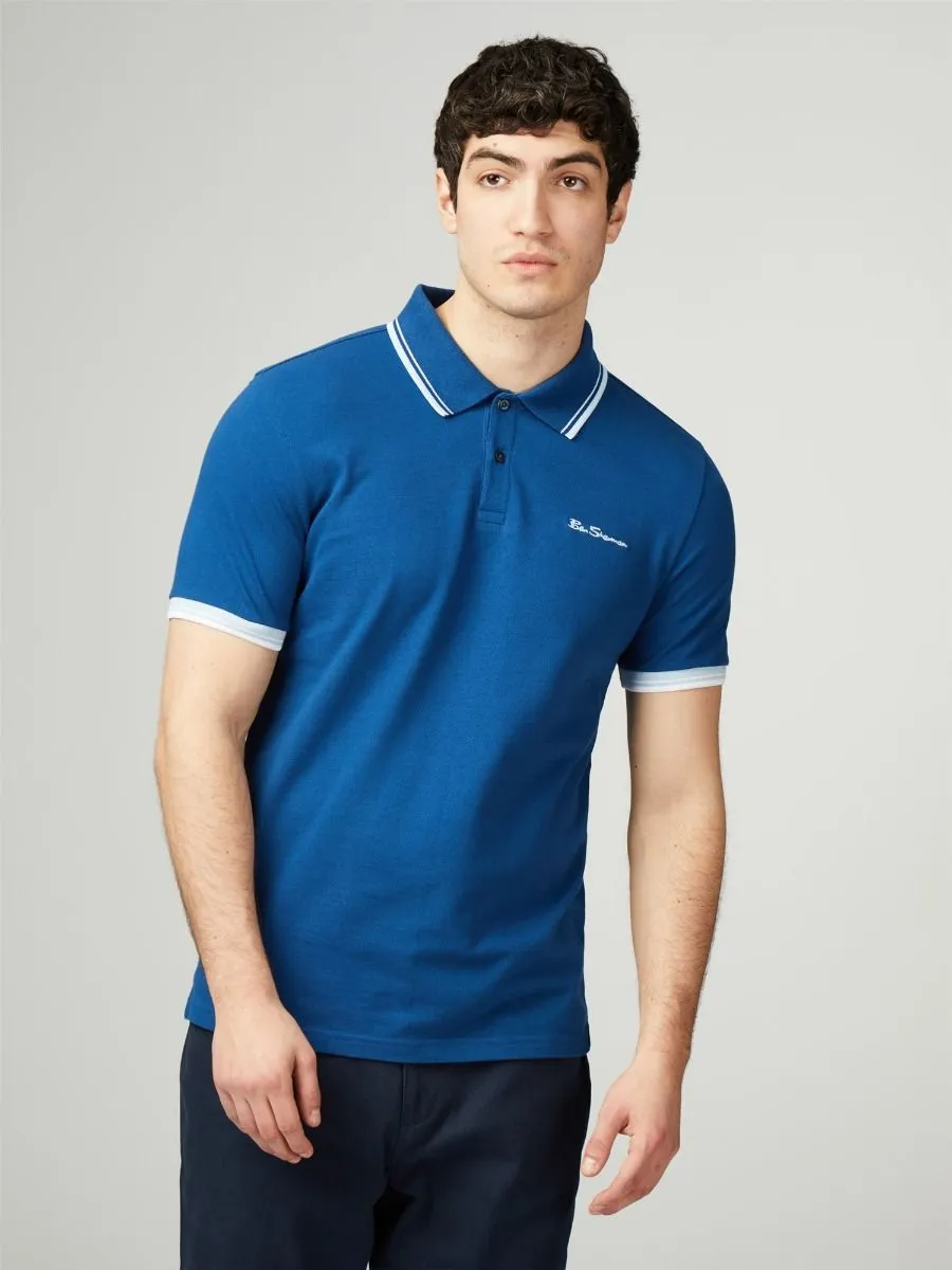 Ben Sherman Signature Pique Polo Shirt Royal Blue