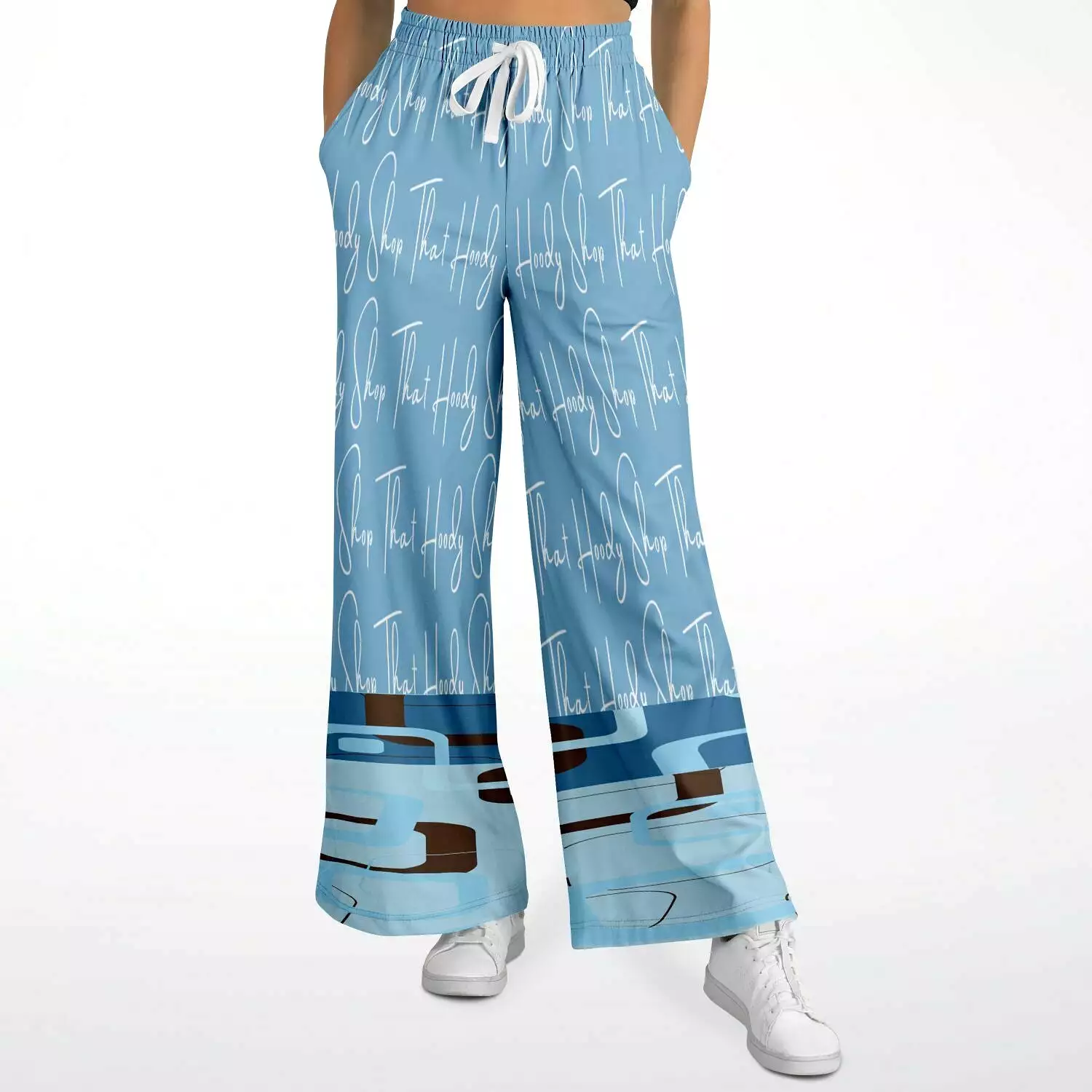 Blue Geo THS Signature SW  Eco-Poly Stretchy Phat Bellbottoms