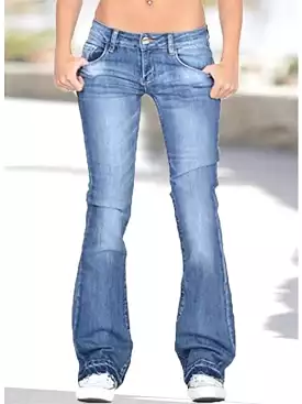 Bootcut Denim Pants with Tummy Control and Butt Enhancer