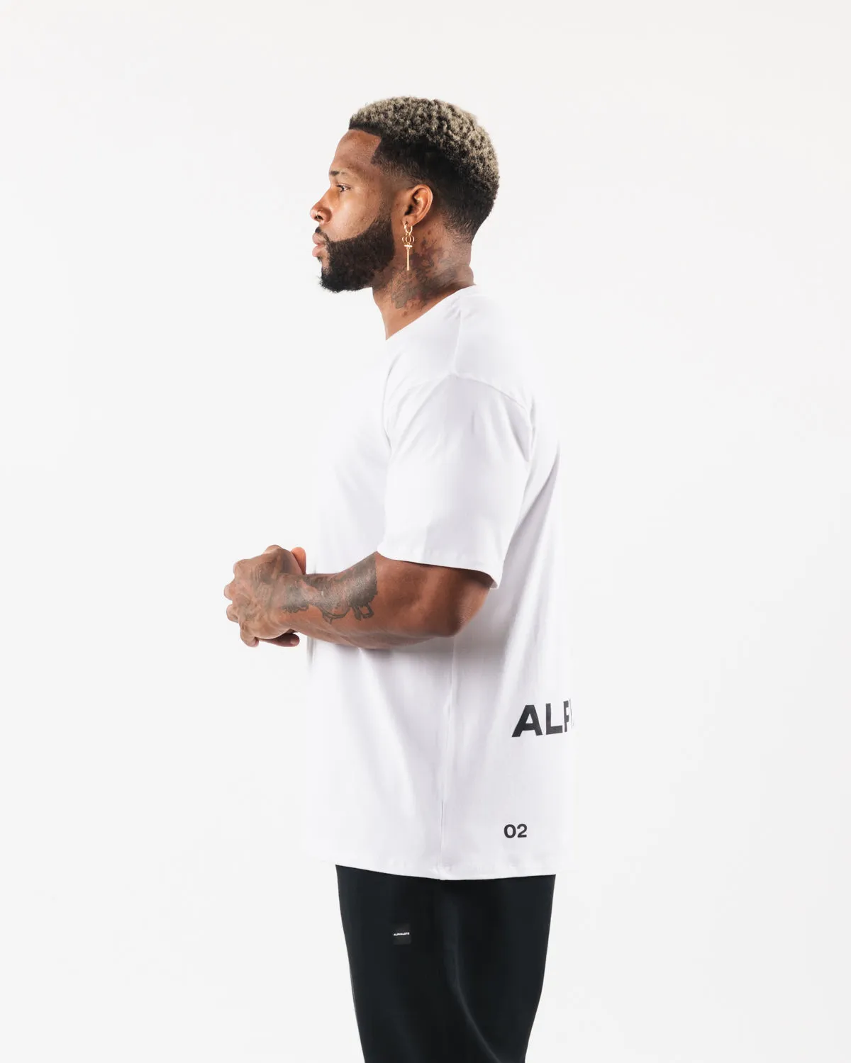 Brushed Crest Tee - White