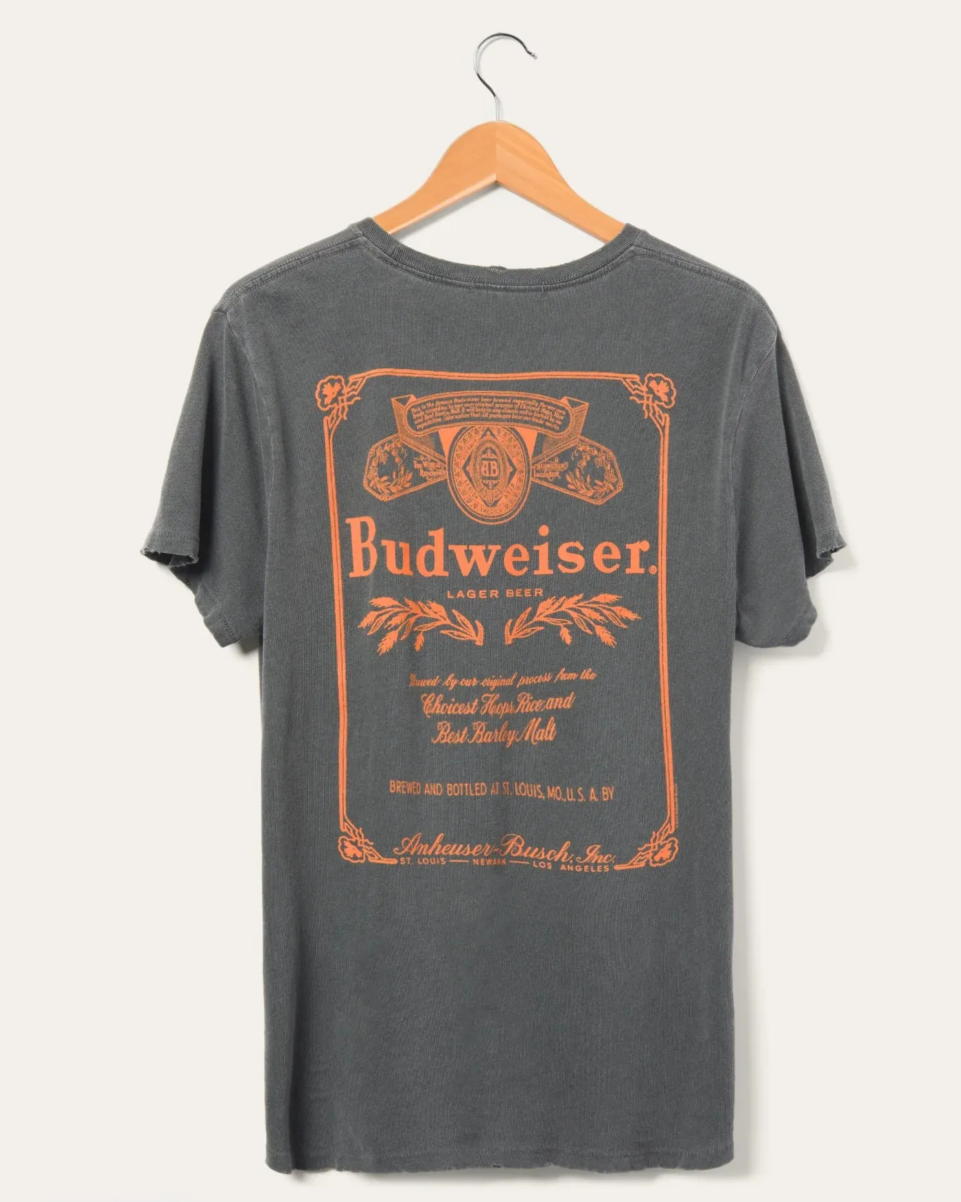 Budweiser Classic Logo Vintage Style Tee