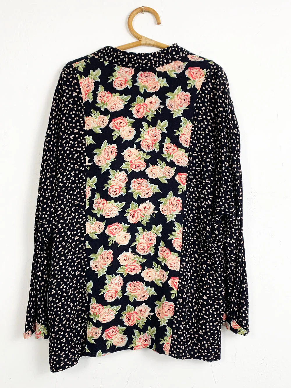 Carole Little Rose Print Drapey Blazer