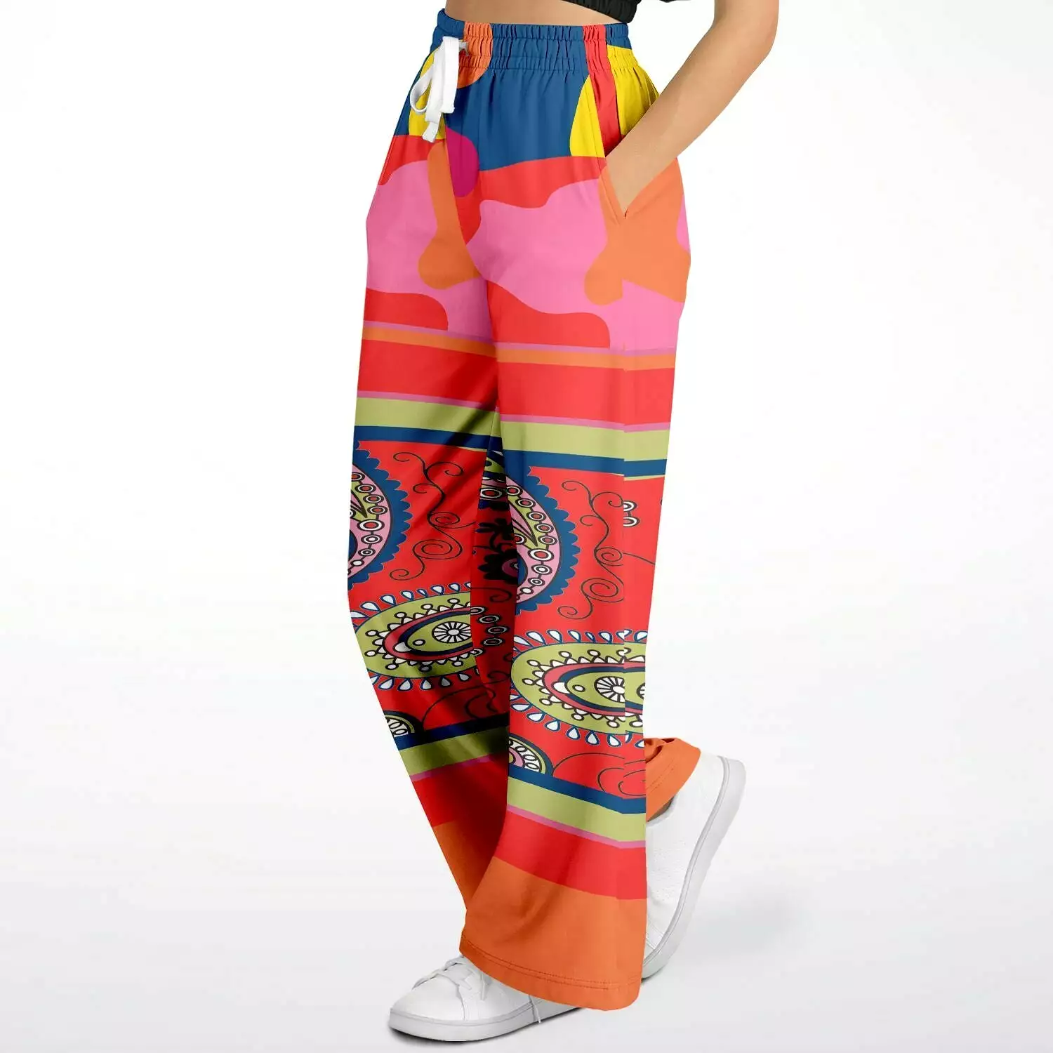 Chili Pepper Camo Duo Eco-Poly Stretchy Phat Bellbottoms