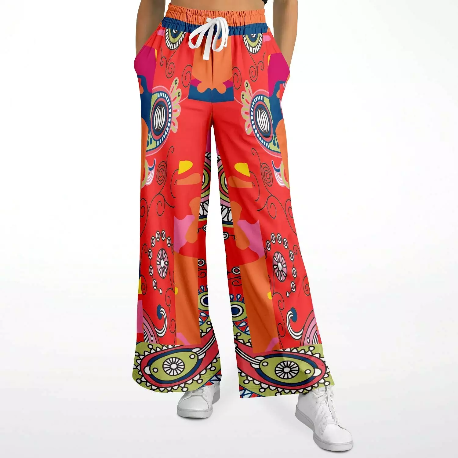 Chili Pepper Camo Paisley Eco-Poly Stretchy Phat Bellbottoms