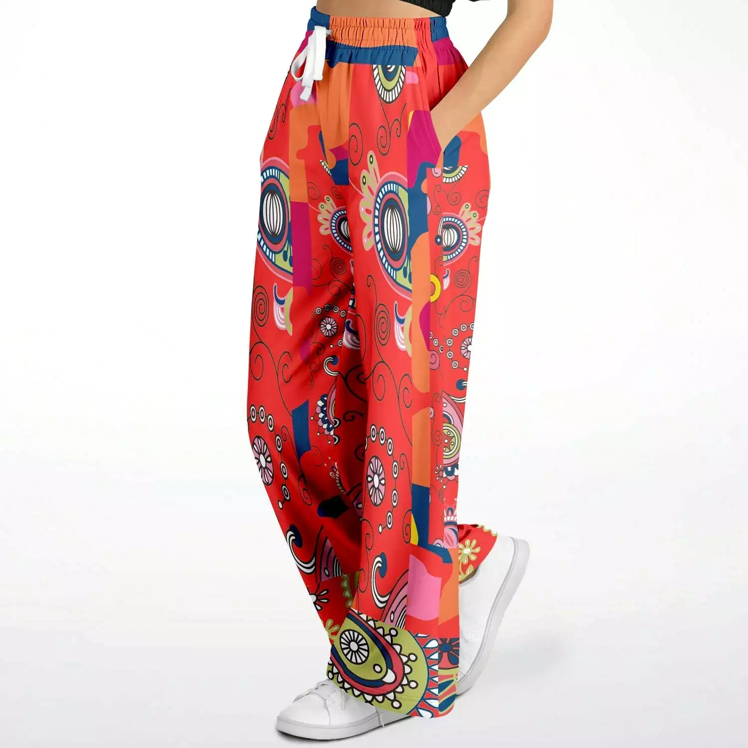 Chili Pepper Camo Paisley Eco-Poly Stretchy Phat Bellbottoms