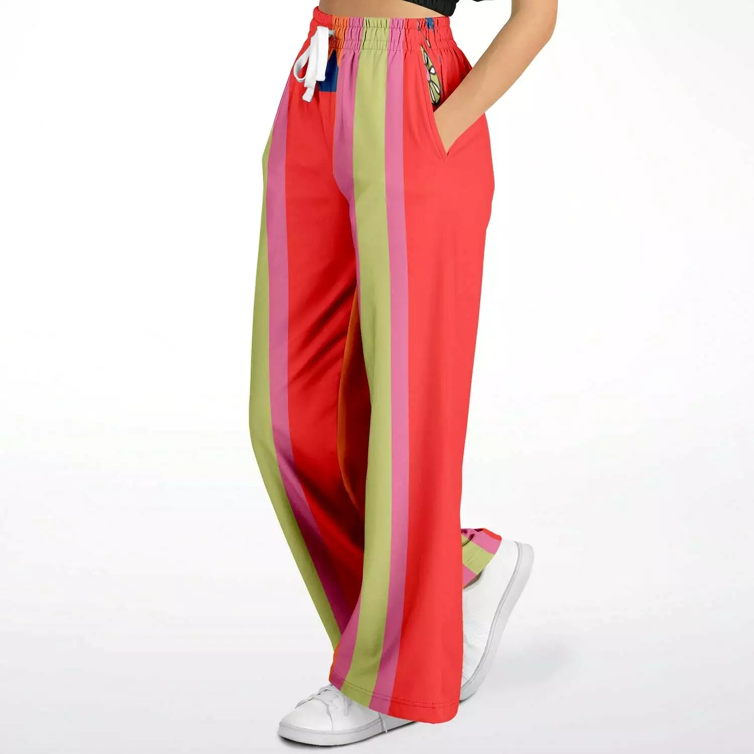 Chili Pepper Colorblock Camo Trio Eco-Poly Stretchy Phat Bellbottoms