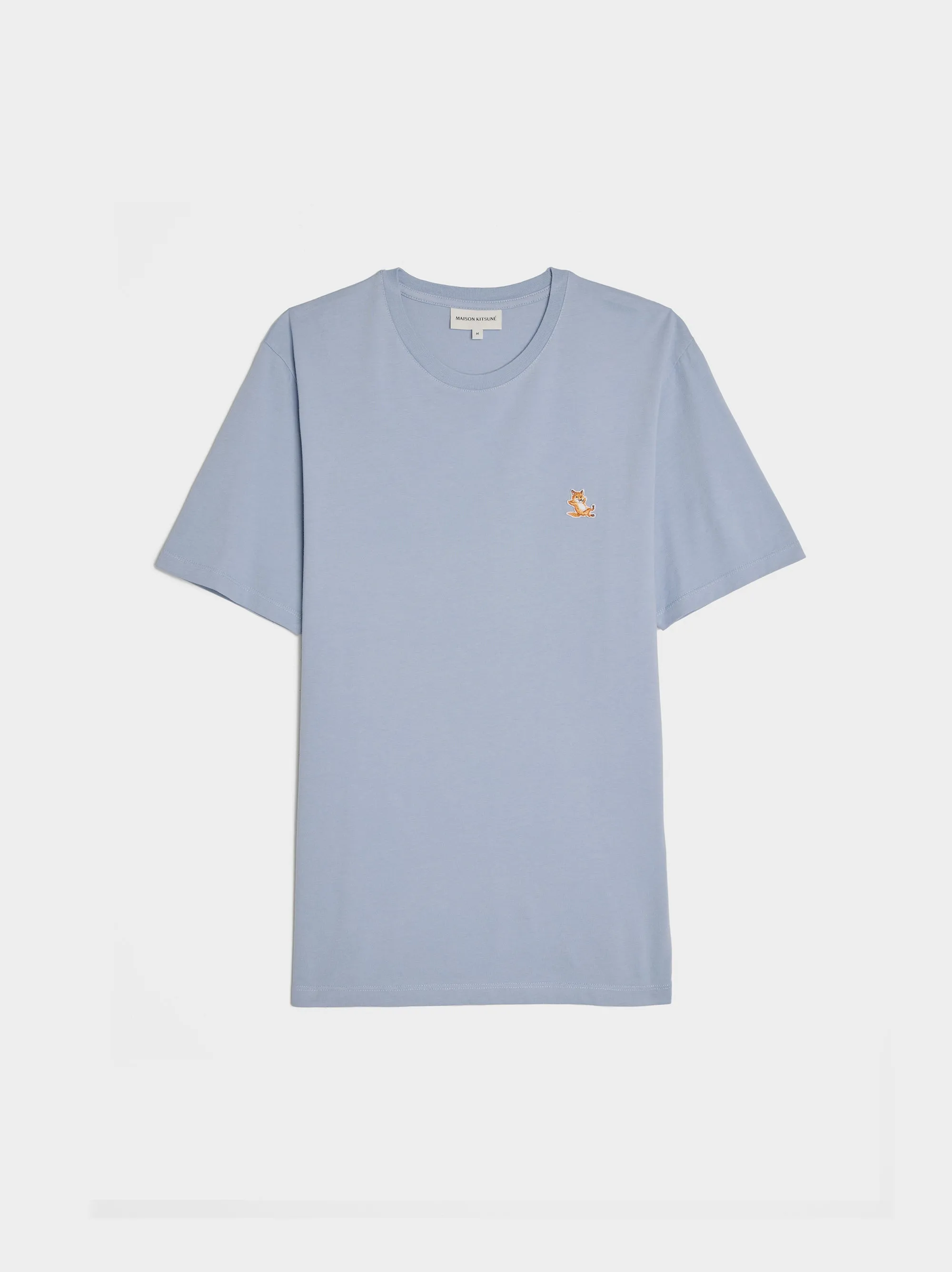 Chillax Fox Patch Regular Tee Shirt, Beat Blue