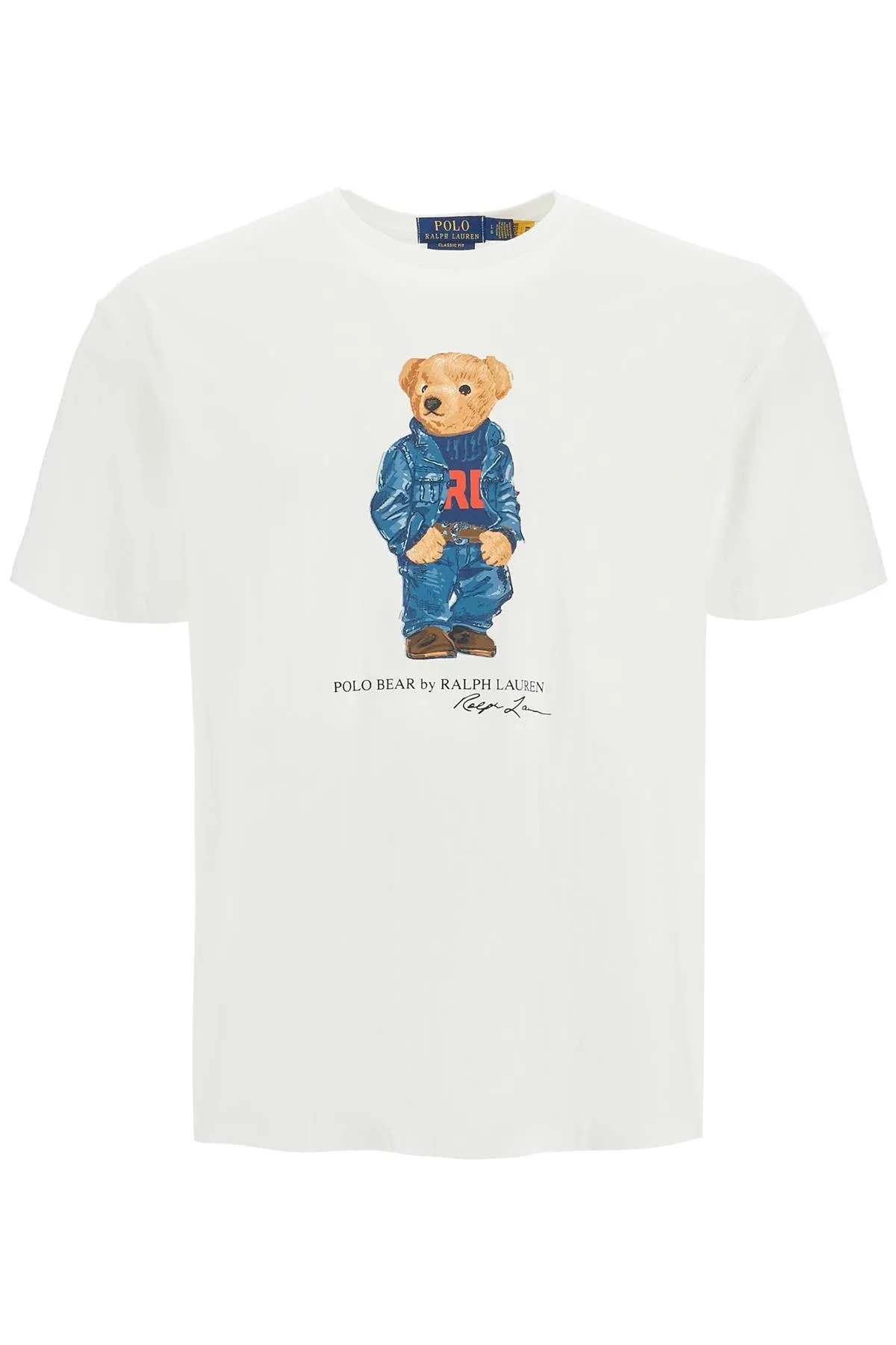 Classic Fit T Shirt With Polo Bear Print