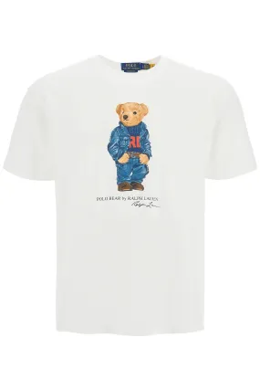 Classic Fit T Shirt With Polo Bear Print