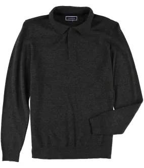 Club Room Mens Ls Knit Polo Sweater