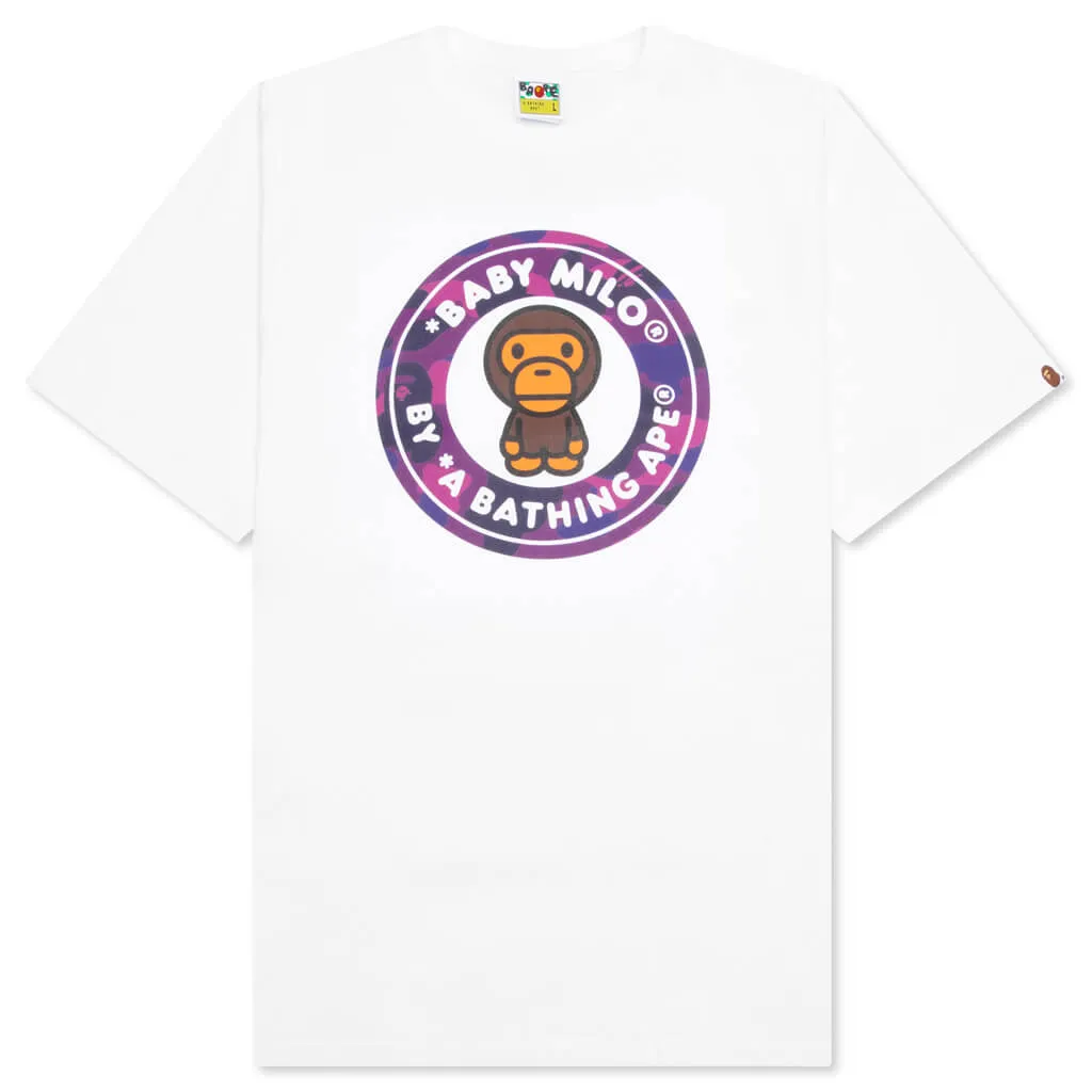 Color Camo Milo Busy Works Tee - White/Purple