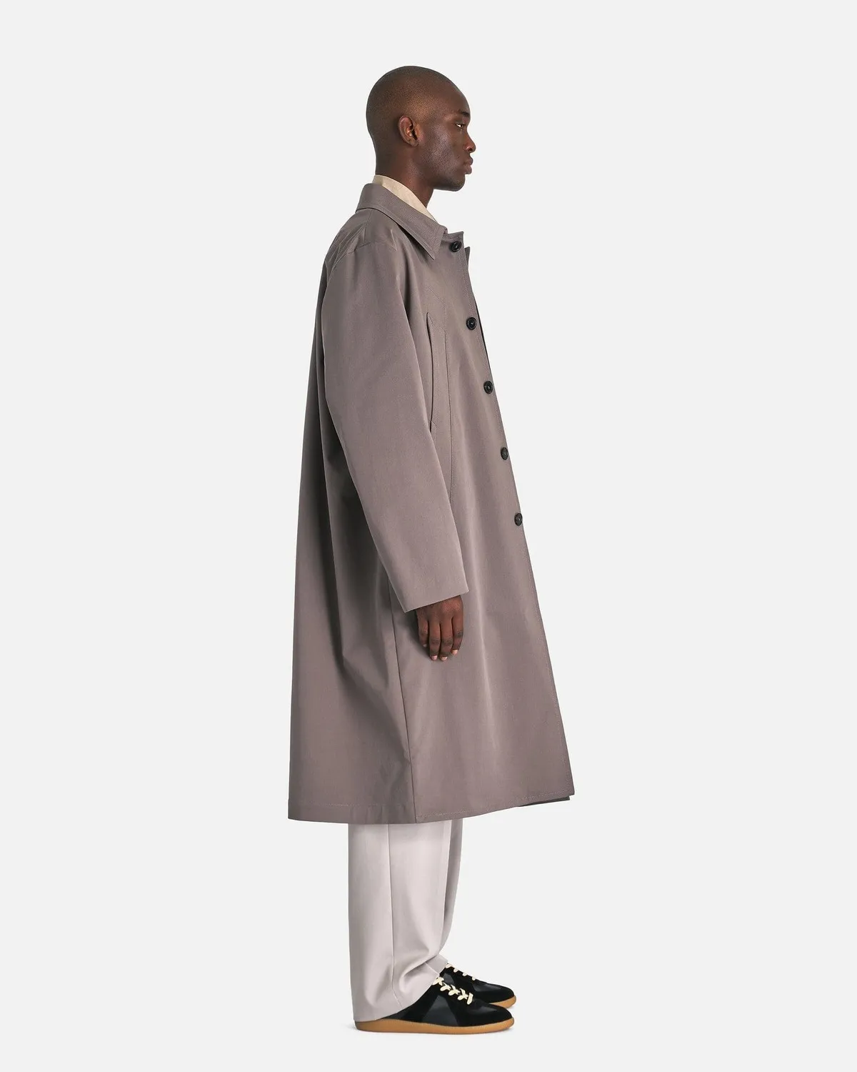 Cotton Twill Trench Coat - Taupe