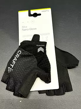 Craft Pro Nano Cycling Glove - Black, Short Finger, Size Medium