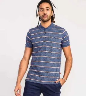  D555 Mens Jersey Polo Shirt With Full Stripe (HUMBER)