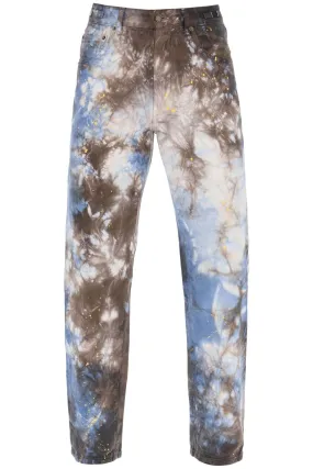 Darkpark mark tie-dye denim pants MTR02 DWB01W4 BROWN CREAM LIGHT BLUE