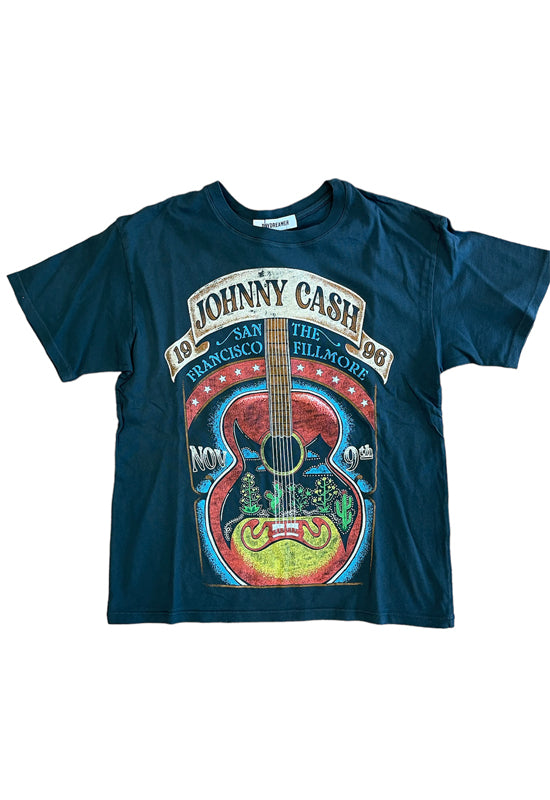 Daydreamer - Johnny Cash Filmore Graphic Tee Vintage Black