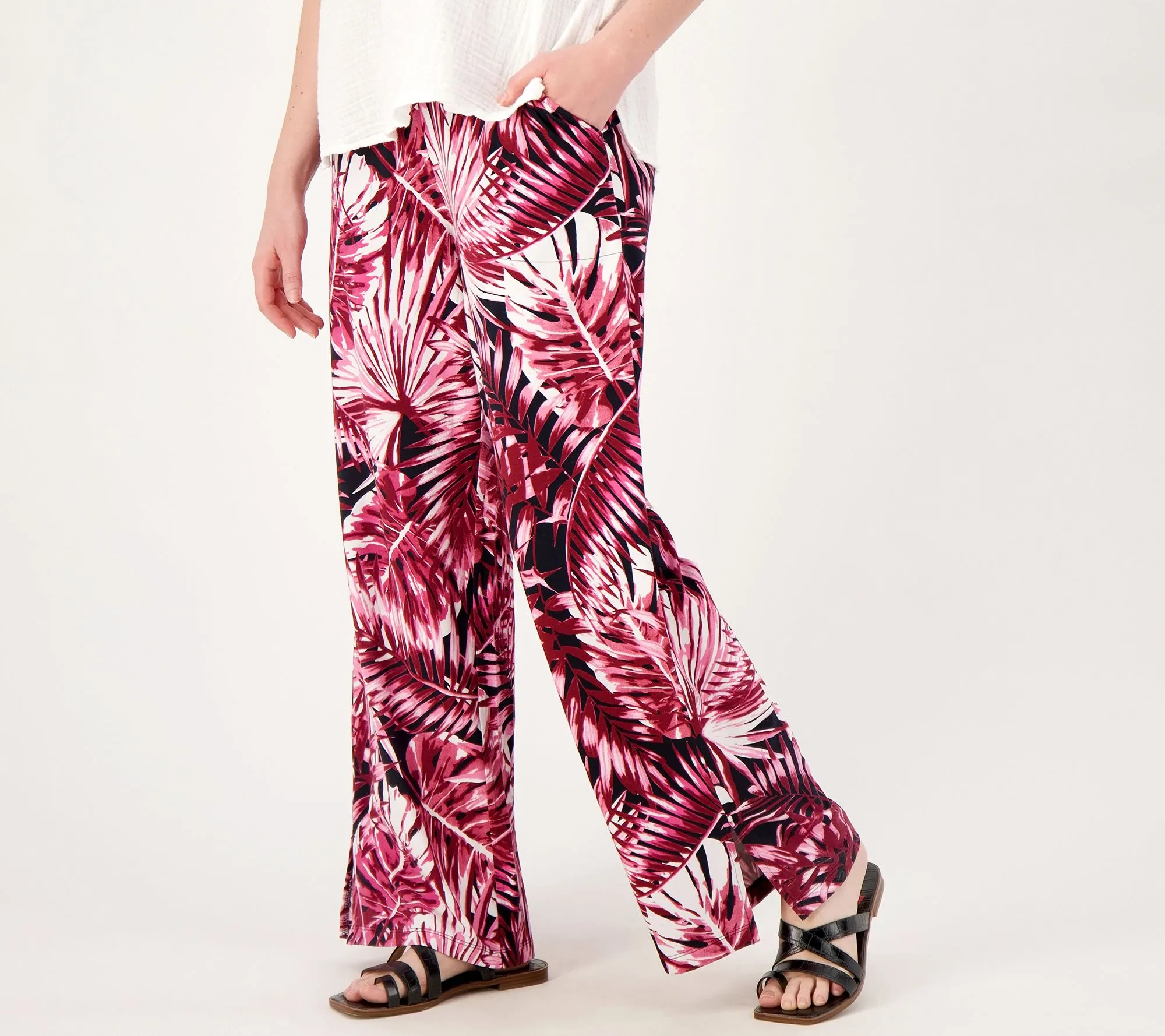 Denim & Co. Regular Beach "Best Of" Printed Jersey Pants