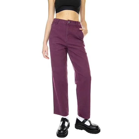 Dickies Womens Dickies Dc Pant Grape Wine Denim Jeans Pants