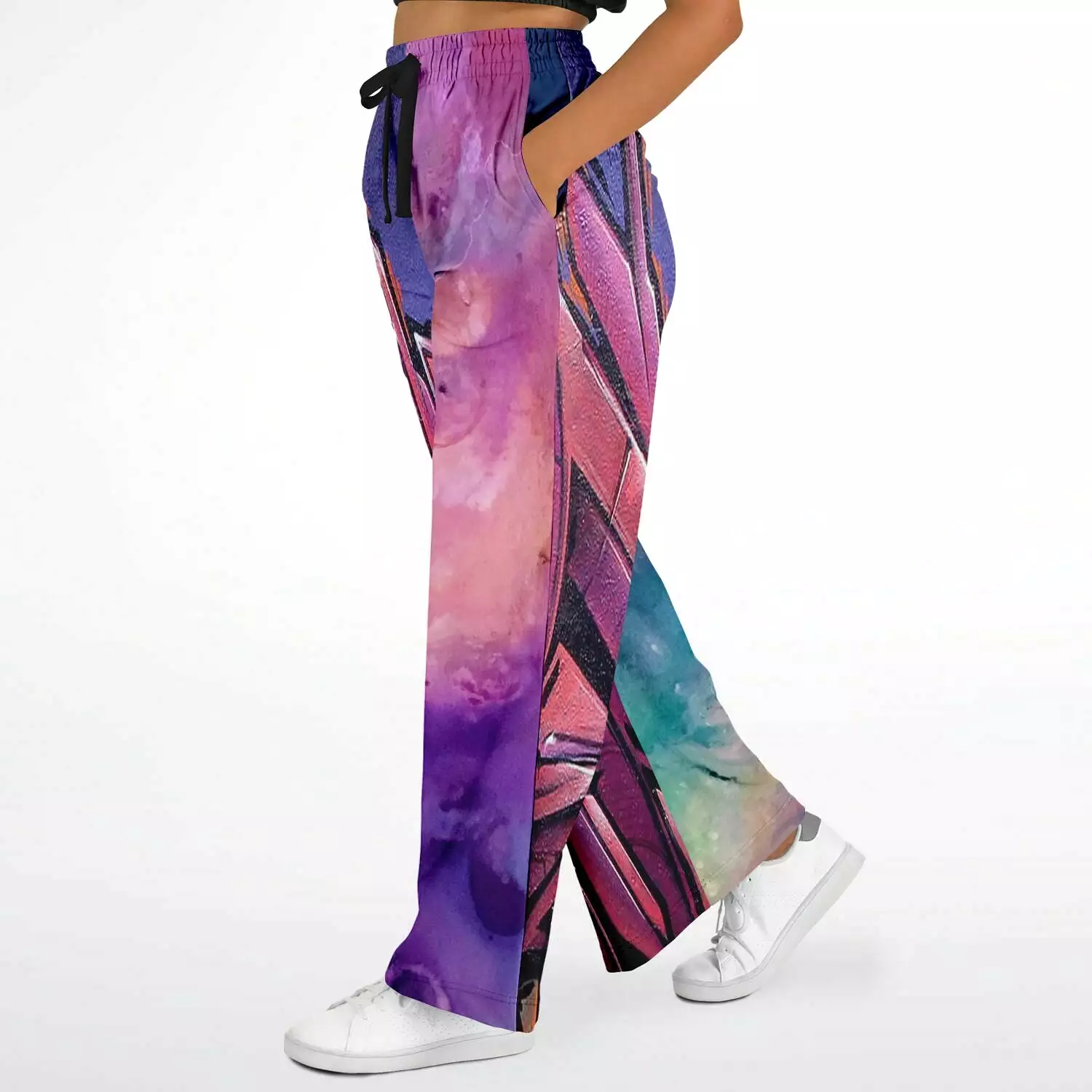 Dusky Midnight Graffiti SW Stretchy Phat Bellbottoms