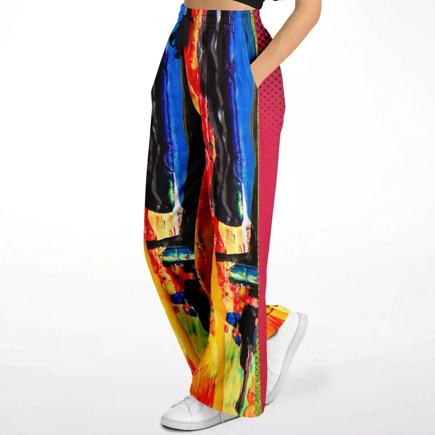 Esplanade Striped Eco-Poly Stretchy Phat Bellbottoms