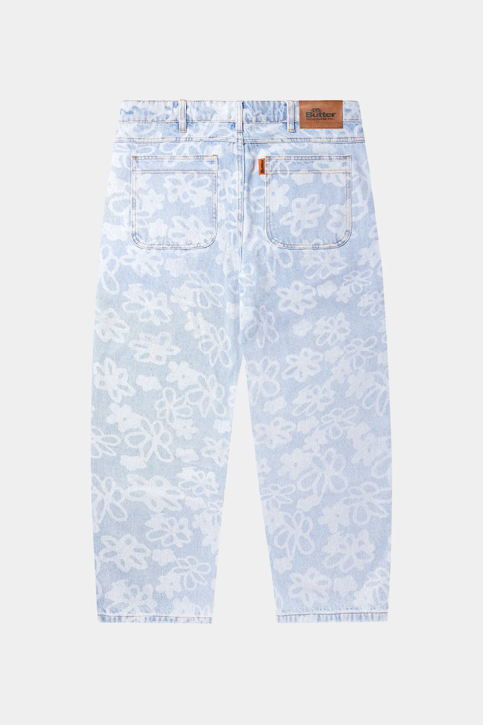 Flowers Denim Pants