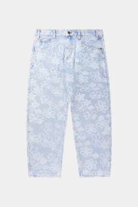 Flowers Denim Pants