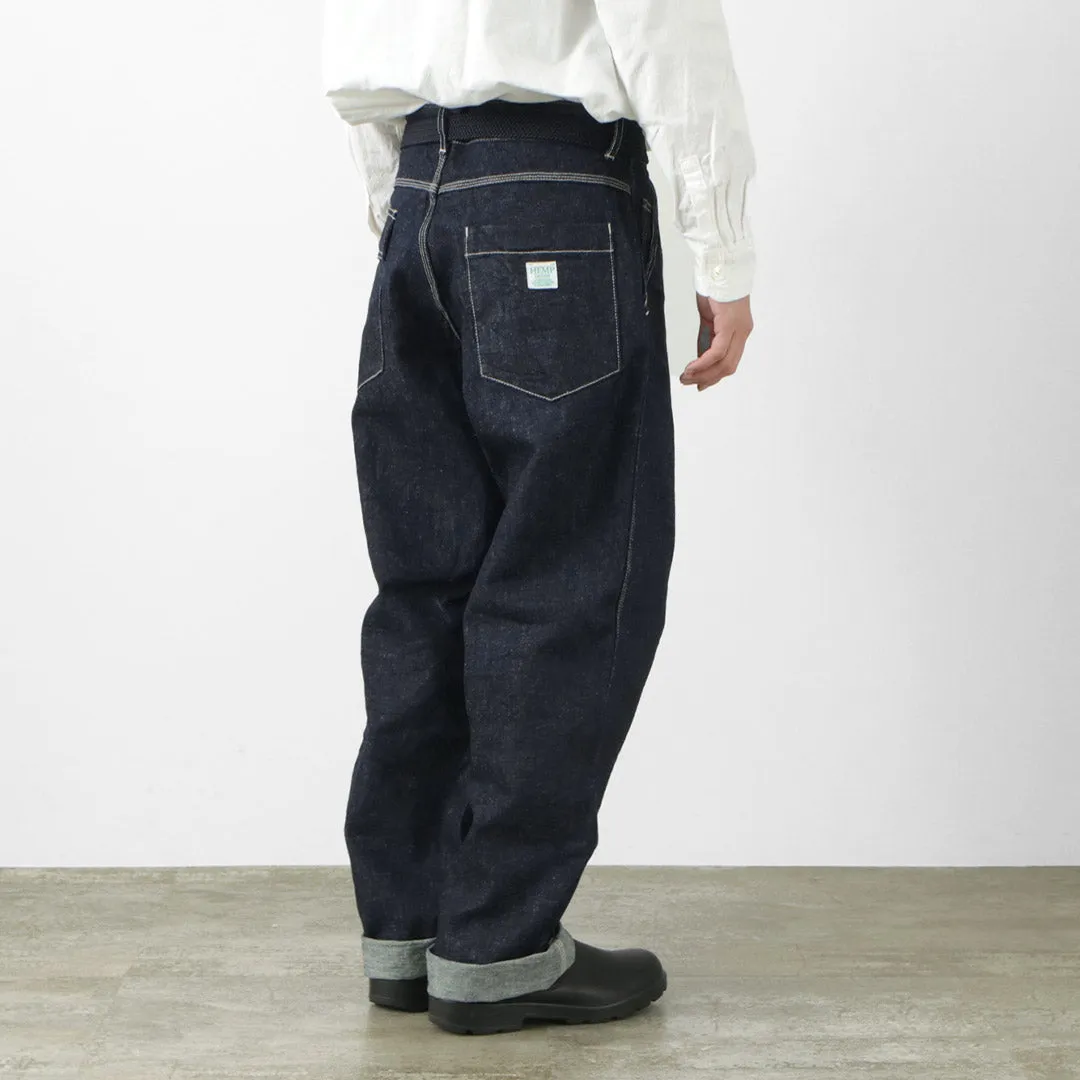 FOB FACTORY（FOBファクトリー） F0509 ヘンプ デニム ペインターパンツ / サスティナブル / ワーク / ワイド / メンズ / 日本製 / HEMP DENIM PAINTER PANTS