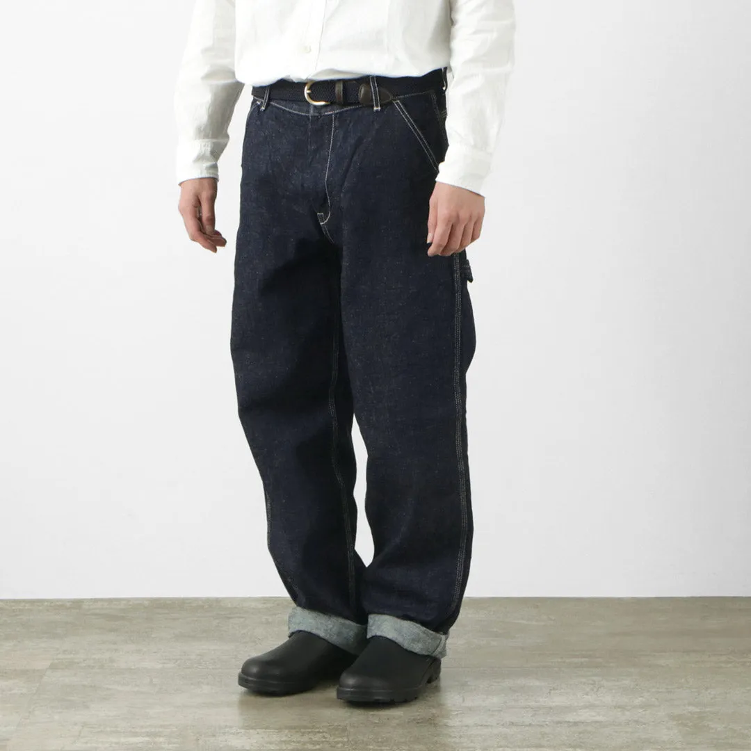 FOB FACTORY（FOBファクトリー） F0509 ヘンプ デニム ペインターパンツ / サスティナブル / ワーク / ワイド / メンズ / 日本製 / HEMP DENIM PAINTER PANTS