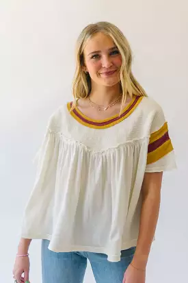 Free People: We The Free MVP Tee in Vintage White Combo