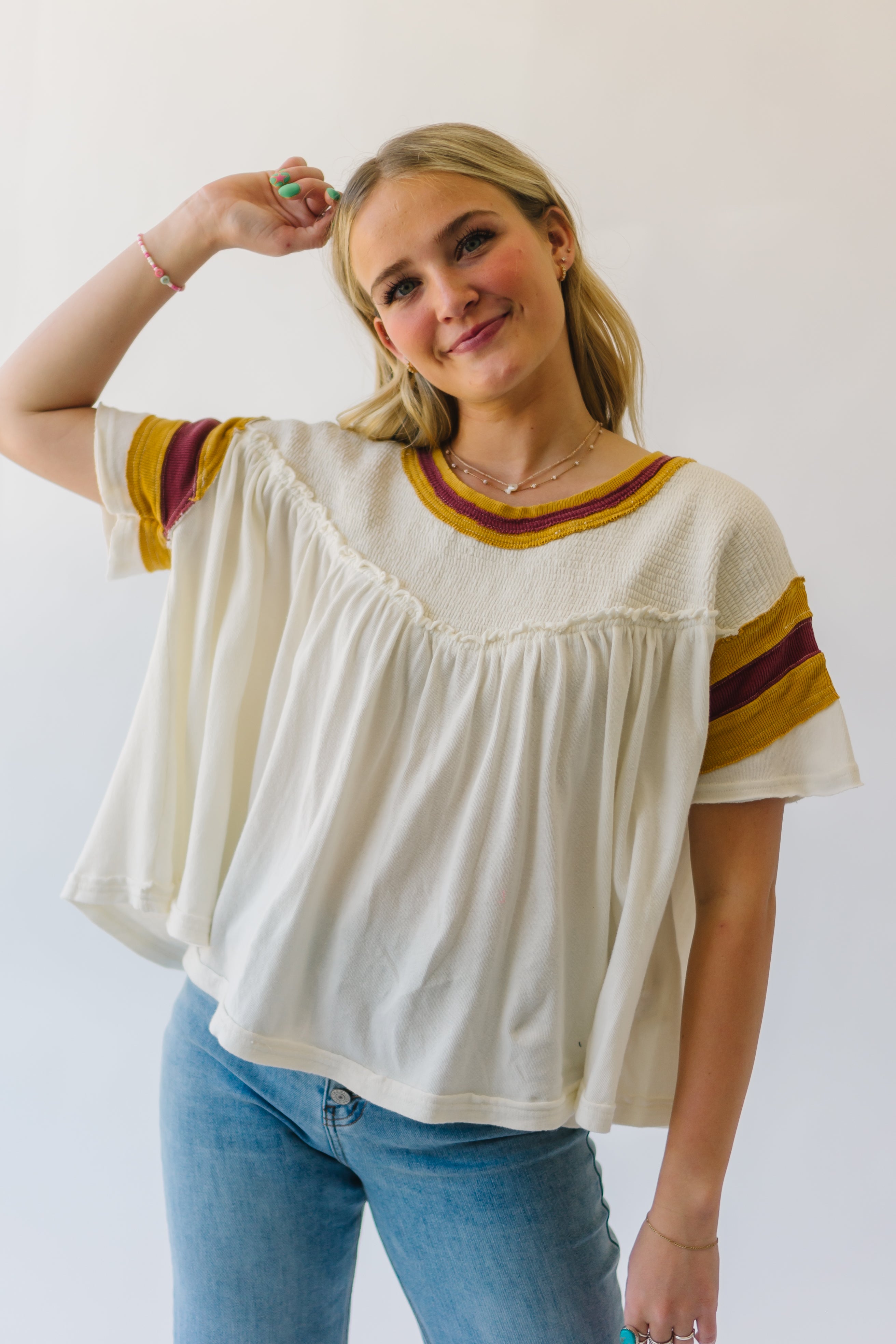 Free People: We The Free MVP Tee in Vintage White Combo