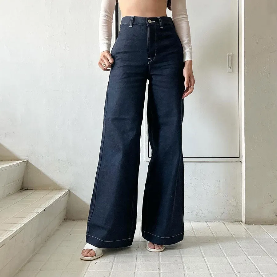 【FUMIKA UCHIDA/フミカウチダ】 DENIM HIGH-WAIST BUGGY PANTS T-DM002