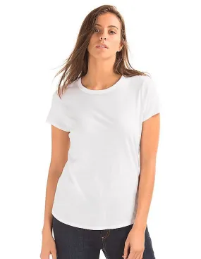 GAP Women White Vintage Wash Crewneck Tee