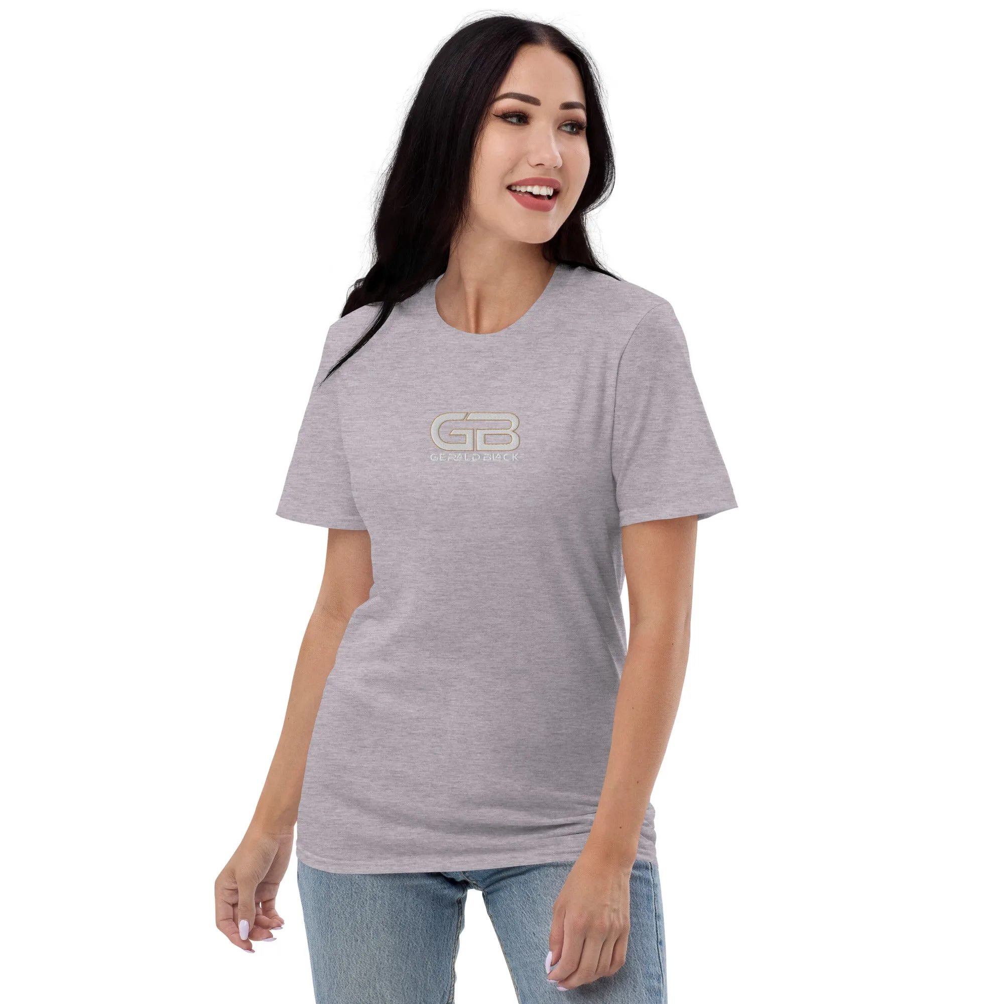 Gerald Black Short-sleeve Embroidered T-Shirt for Men and Women