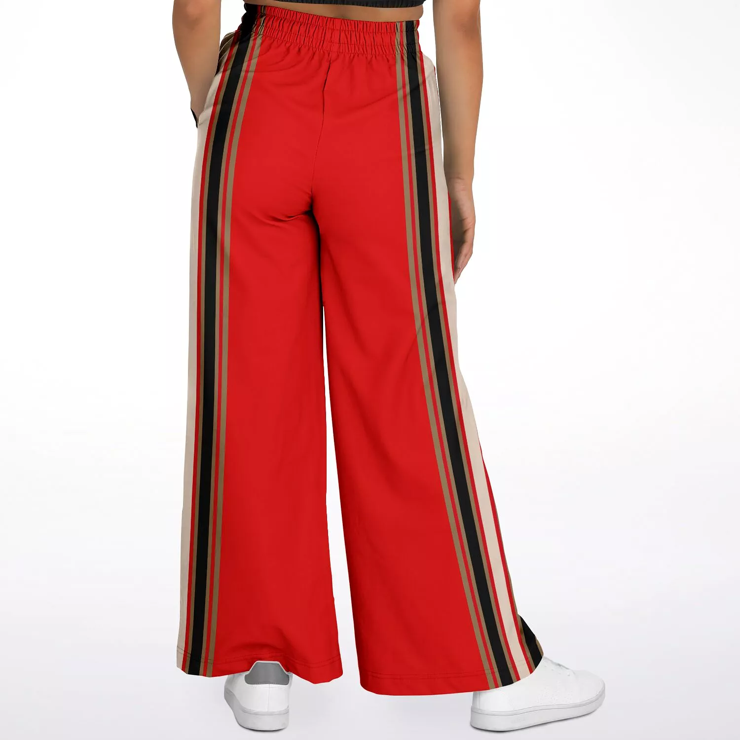 Gold Line Red Eco-Poly Stretchy Phat Bellbottoms