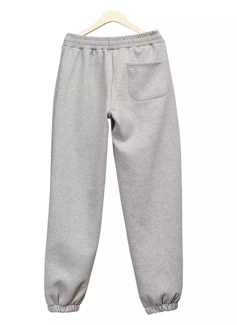 Gray Mens Wide Jogger Pants Napping Casual Athletic Solid 29-35 inch