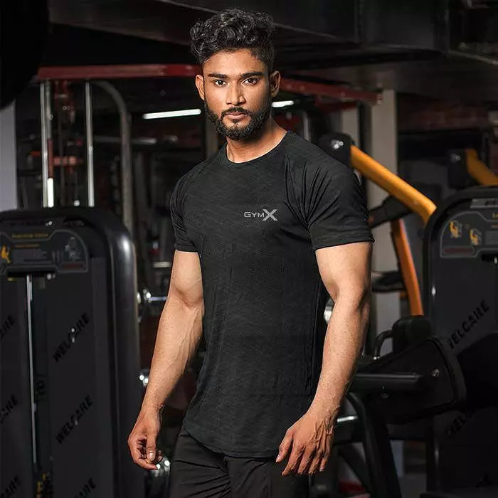 GymX Black T-shirt (pattern) - Sale