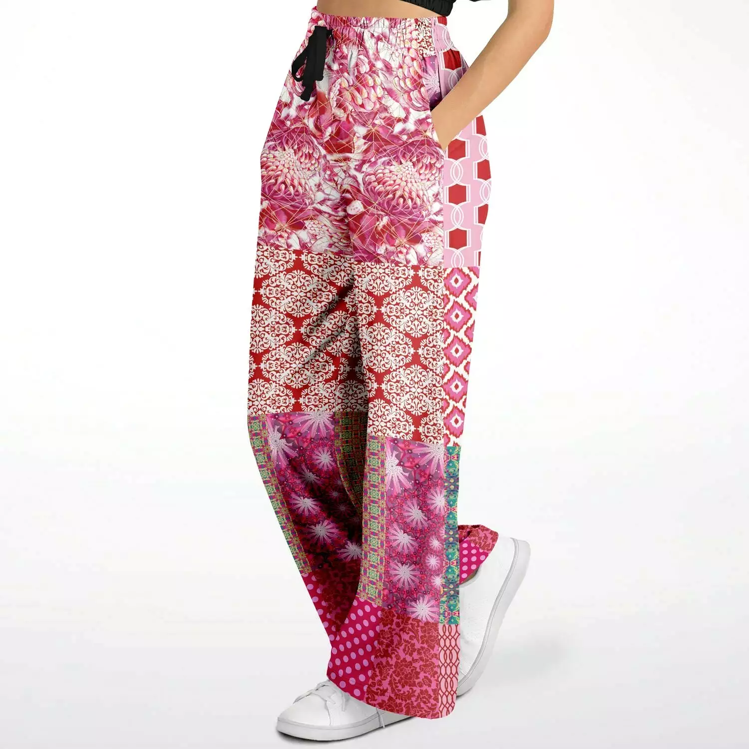 Gypsy Beat Patchwork Eco-Poly Stretchy Phat Bellbottoms