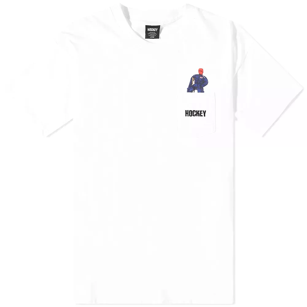 Hockey Droid Pocket Tee White