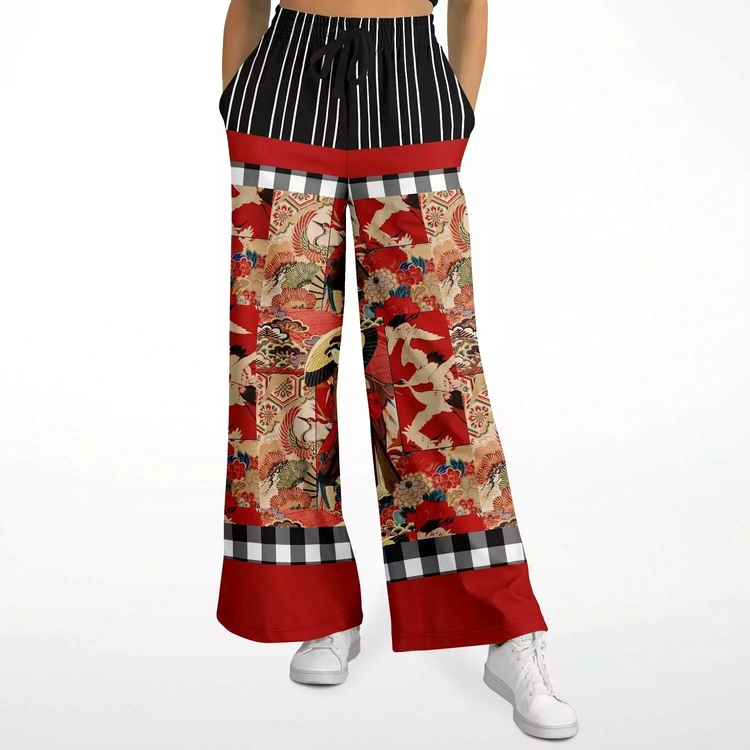 I Am Geisha Eco-Poly Stretchy Phat Bellbottoms